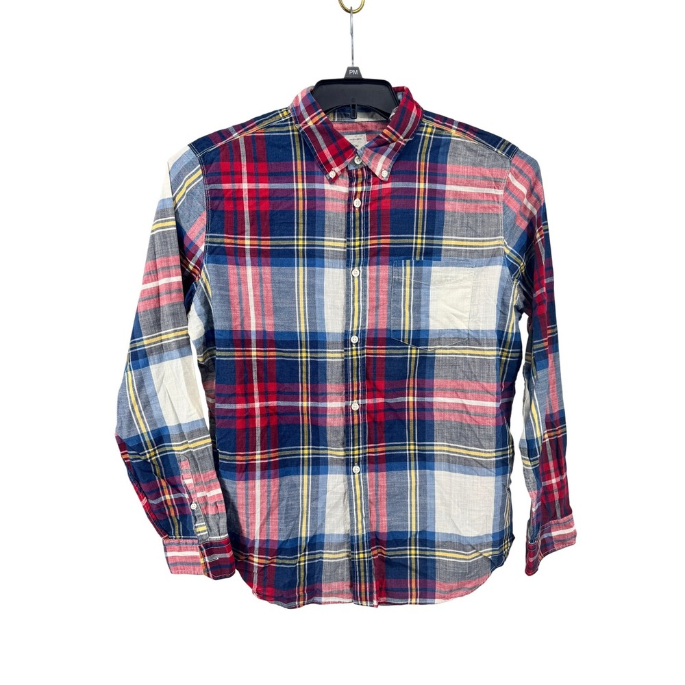 Gap Plaid Lot Shirts Mens XL Multicolor Teal Red Cotton Bundle 2 Pack Button Up - Picture 3 of 16